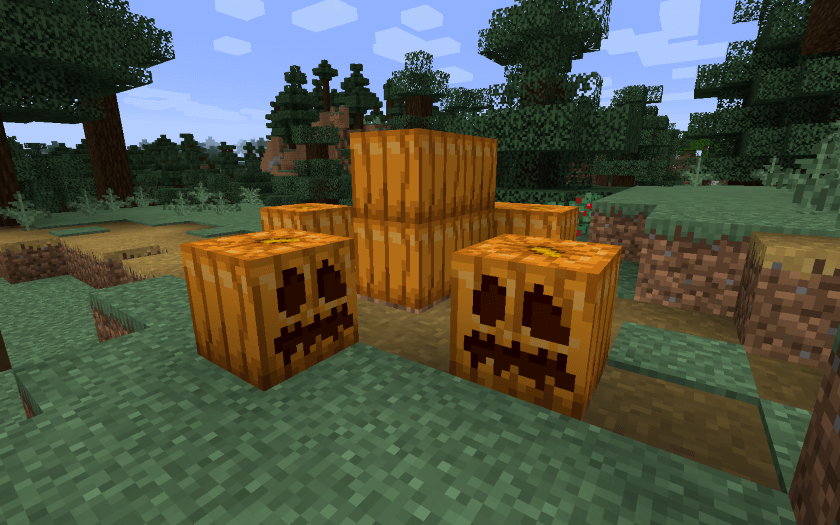 Steps to Carve a Pumpkin in Minecraft